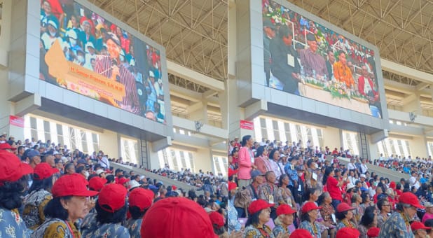 Ribuan Lansia Penuhi Stadion Manahan Peringati Hari Lanjut Usia Nasional GKJ, Ganjar dan Gibran Turut Hadir