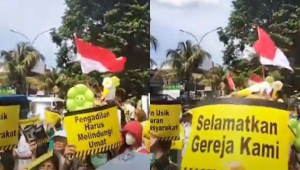 Terkait Eksekusi Sengketa Lahan, Ratusan Jemaat GKAI Puncak Berunjuk Rasa