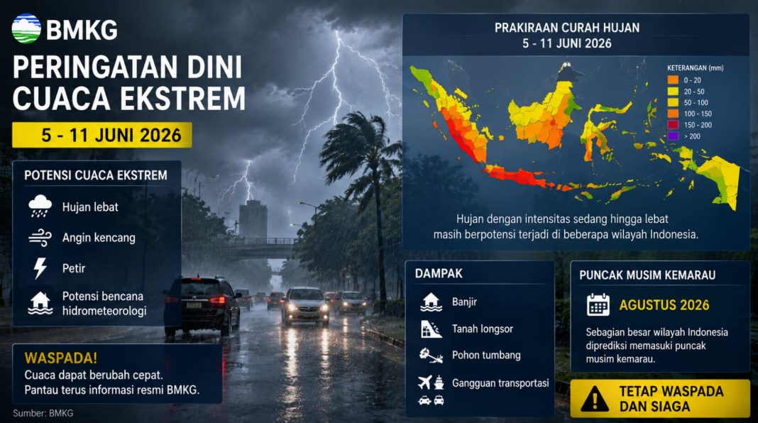 BMKG Mengingatkan Cuaca Ekstrem Masih Mengintai, Masyarakat Diminta Tetap Waspada Meski Kemarau Mulai Datang
